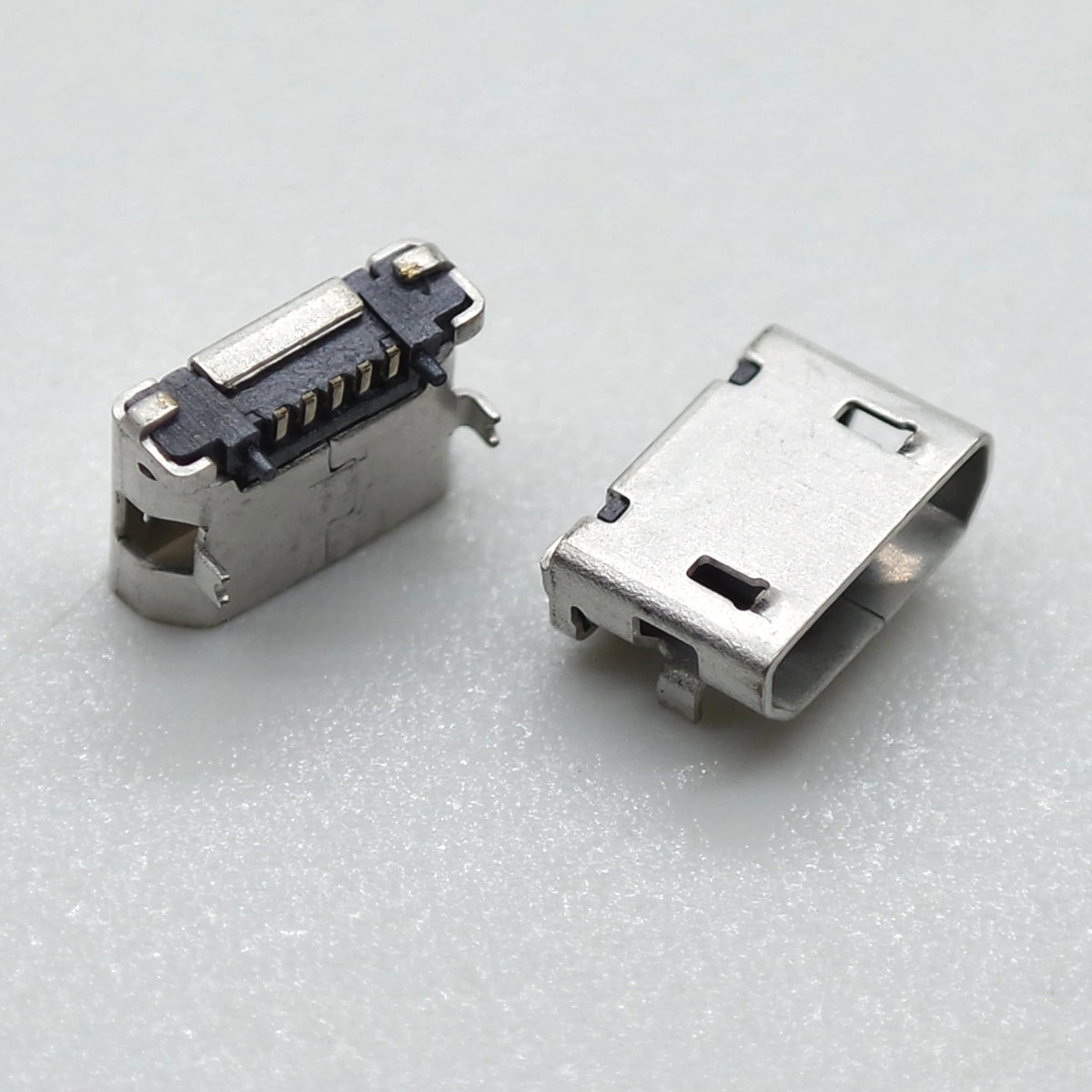 10pcs Micro USB Female Base 5p Plug-in Type B 6.4Dip Speaker Charging Base with Column Straight Edge USB Data Connector