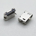 10pcs Micro USB Female Base 5p Plug-in Type B 6.4Dip Speaker Charging Base with Column Straight Edge USB Data Connector