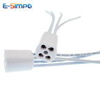 6PCS G10Q 4pin Round Circular Ring T5 T8 Ultraviolet UV UVC LED CFL Fluorescent Halogen Lamp Base Holder Light Socket