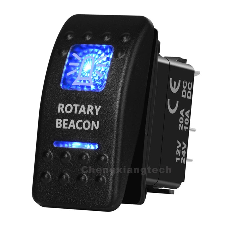 12V Marine Grade Rocker Switch SPST/ON OFF, DPDT/(ON) OFF (ON) Blue Led Light Bar for Carling ARB NARVA Replace Waterproof IP66