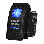 12V Marine Grade Rocker Switch SPST/ON OFF, DPDT/(ON) OFF (ON) Blue Led Light Bar for Carling ARB NARVA Replace Waterproof IP66
