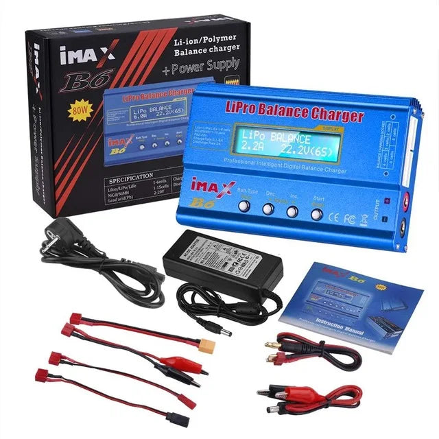 HTRC imax b6 80W Lipo Charger For Lipo NiMh Li-ion Ni-Cd Battery Balance Charger Discharger With 12V 6A Power Supply Optional