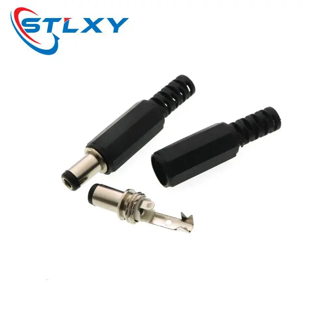 5/10Pcs 5A 30V For DC Power Supply Jack Socket Female Panel Mount Connector 5.5mm 2.1mm Plug Adapter 2 Terminal Types 5.5x2.1