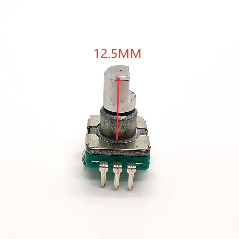 5pcs EC11 Encoder Switch With Push Button Switch 30 Position Rotary Encoder Code Switch 5pin Plug-in Type 12.5mm Half Shaft