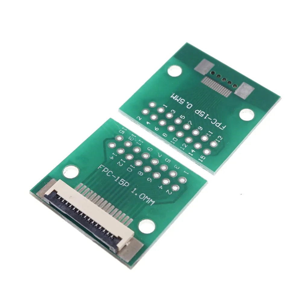 20 pcs FPC FFC 15 PIN 1.0 mm Pitch Connector SMT Adapter to 2.54 mm Space 1.00 inch Pitch through Hole DIP PCB Adapter Solder
