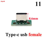 1pcs Micro Mini USB Type C USB 2.0 3.0 Male Female PCB Connector 90 Degree Data Charging Cable Jack Test Board with Pin Header