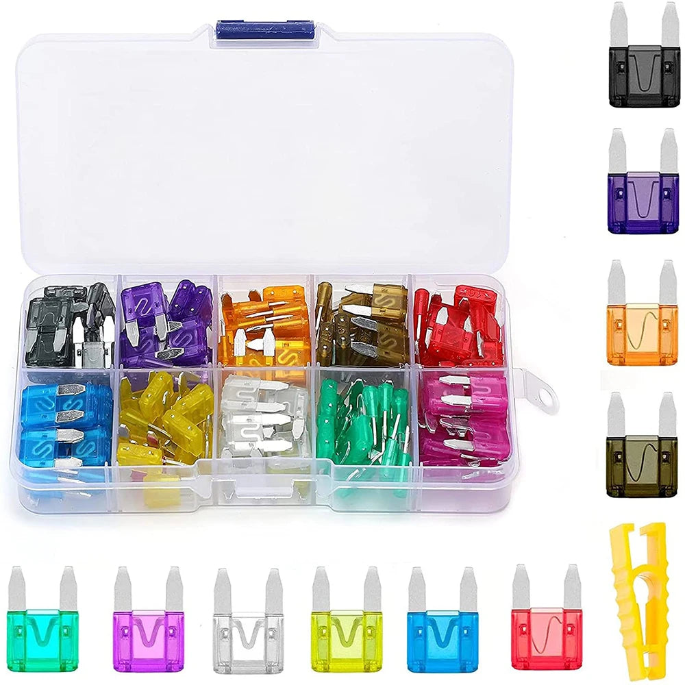 120PCS Fuse Car Kit Assorted Auto Car Truck Standard Blade Fuse Assortment 2A 3A 5A 7.5A 10A 15A 20A 25A 30A 35A Automotive Fuse