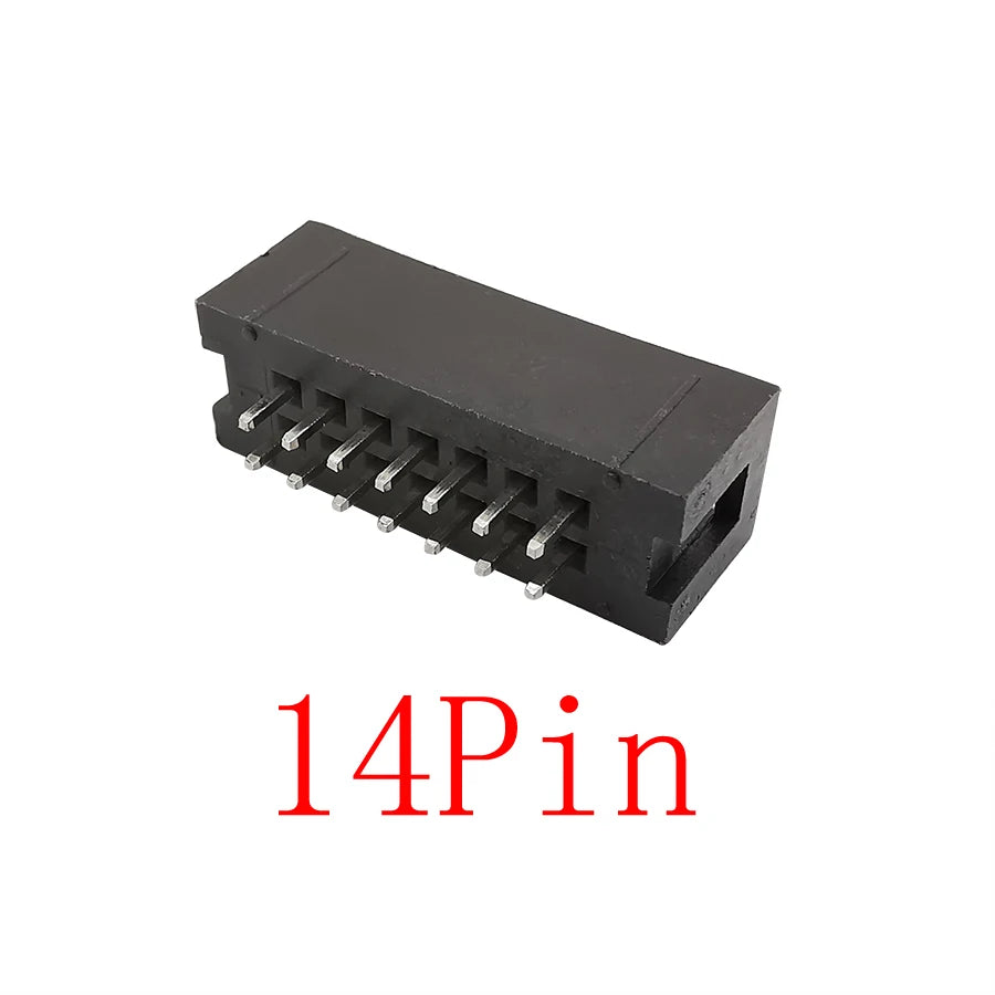 10Pcs DC3 2.54mm 6/10/16/20/26/34/40/50 Pin Male Socket IDC Box Headers PCB Connector Double-spaced ISP Straight Needle