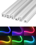 WS2812B WS2811 Neon Sign Tube SK6812 RGBW LED Strip Light Silica Gel 1m 2m 3m 4m 5m Flexible Neon Soft Lights Tube for Outdoors