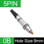 1Set 0B Connector 2 3 4 5 6 7 9 Pin FGG Plug For Sound Device Metal Circular  Plug Cable Connector EGG Socket