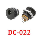 100Pcs DC005 5.5x2.1mm DC Power Supply Jack Socket Female Mount Connector DC-005 2.1mm X 5.5mm Black Barrel-Type PCB Holder