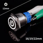 On Off PC Power Metal Waterproof Push Button Switch 12v for Car Ignition Switches Momentary/Latching NC 5V 220V 12 16 19 22 mm