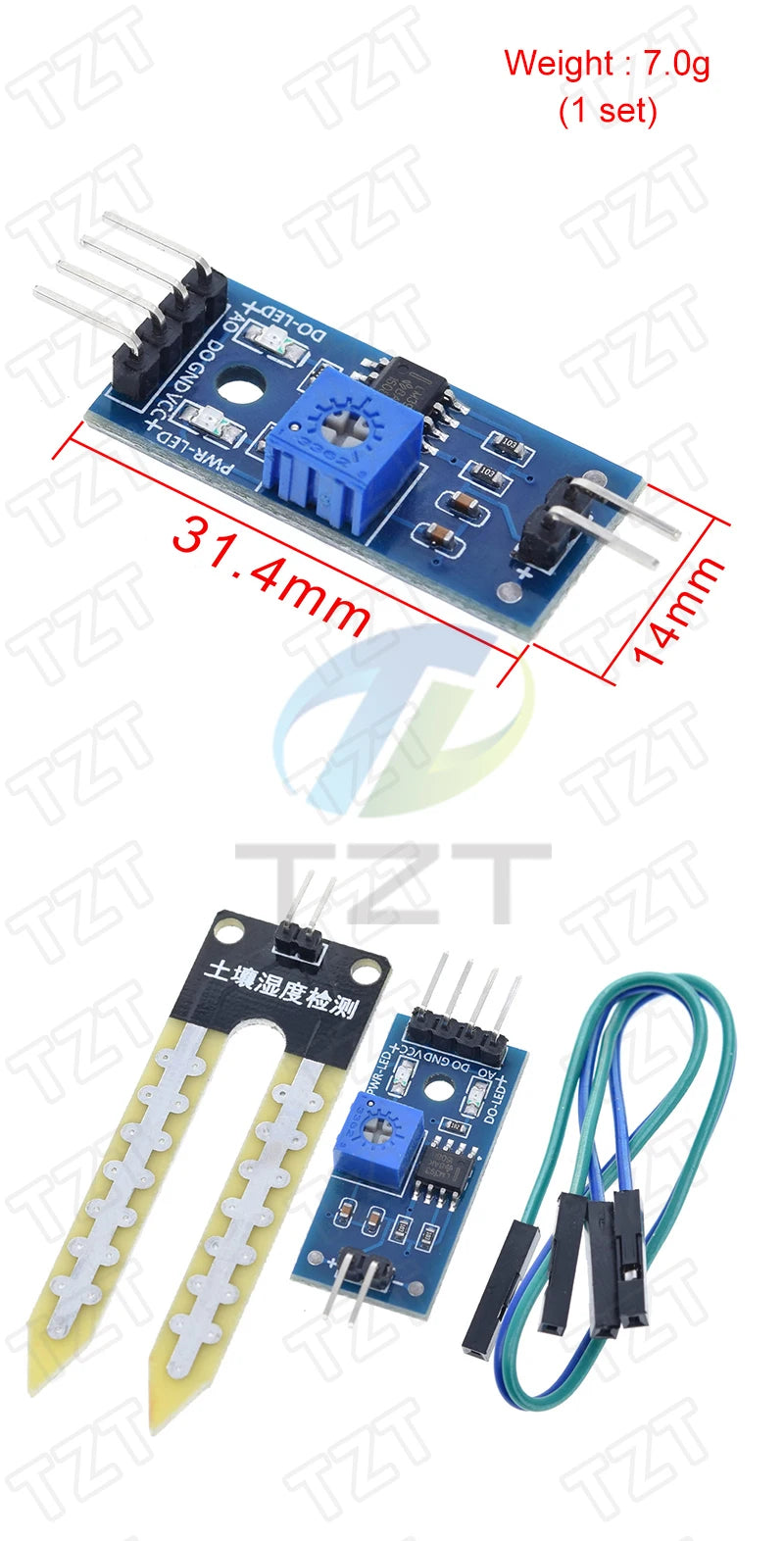 Capacitive Soil Moisture Sensors Module / Soil Humidity Digital Display Relay Control Module Automatic Watering TZT For Arduino