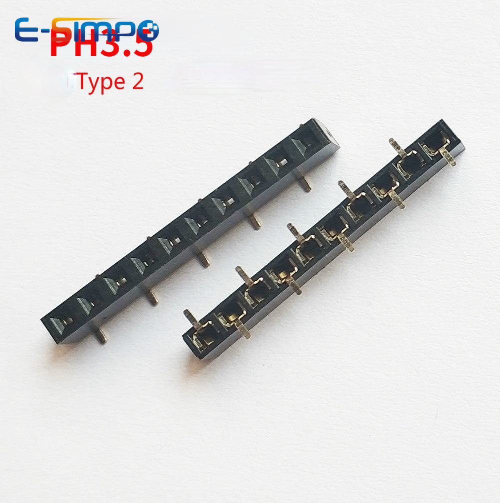 30PCS 2.54mm SMD Stackable 1x2P-10P/12P/15P/20P/24P/40P PH3.5 Short Low Profile Single Row Rohs SMT Female Pin Header Connector