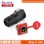 Cnlinko LP24 3 4Pin M24 Aviation Waterproof Power Connector Plug Socket for Radio Audio Visual Video Medical LED UAV Industry