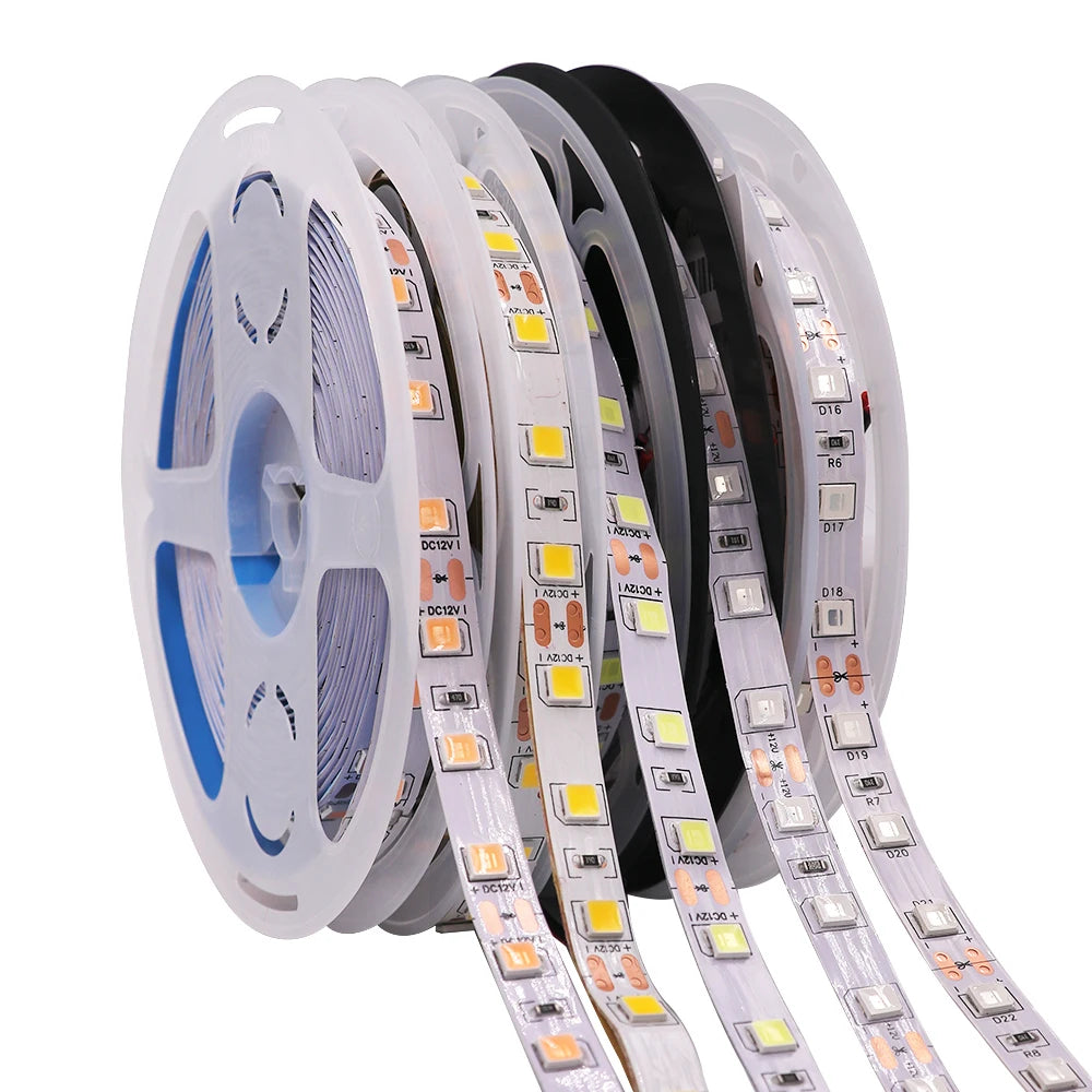 5M LED Strip SMD 5050 5054 LED Tape Waterproof Ribbon Diode 12V 2835 Flexible Neon Lights 60/120Leds/m LED Lights for Room Decor