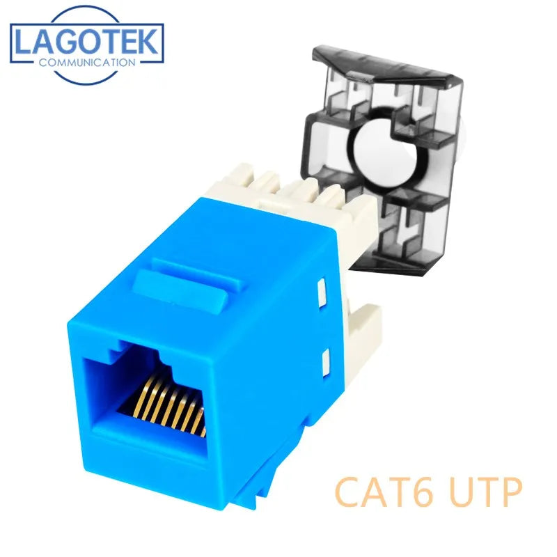 10/50/100pcs Gigabit CAT6 UTP RJ45 Connector CAT6 Module Information Socket Computer Outlet Network Cable Adapter Keystone Jack