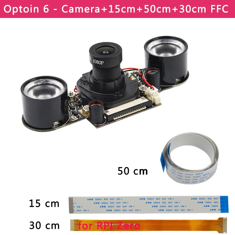 Raspberry Pi Camera Night Vision Focal Adjustable 5MP OV5647 Automatically Switch Day Night Mode for RPI 5 4B 3B+ 3B Zero W