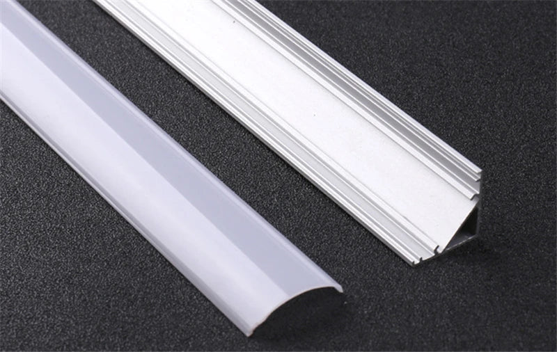 1-10 PCS LED Rigid Strip DC12V 50CM 20 Inch SMD5730 36LEDs U/V-Shaped Flat LED Aluminum Channel Rigid Strip for Indoor Lighting