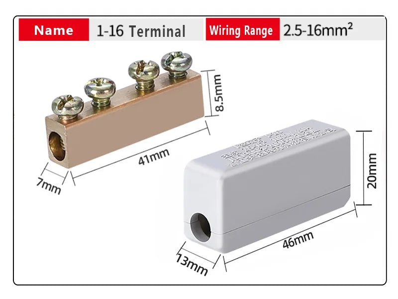 Terminal Block High Power I-Type Wire Cable Connector Quick Electrical Wiring Junction Box I-16/25/35/50  2.5-50mm2 80/120/150A