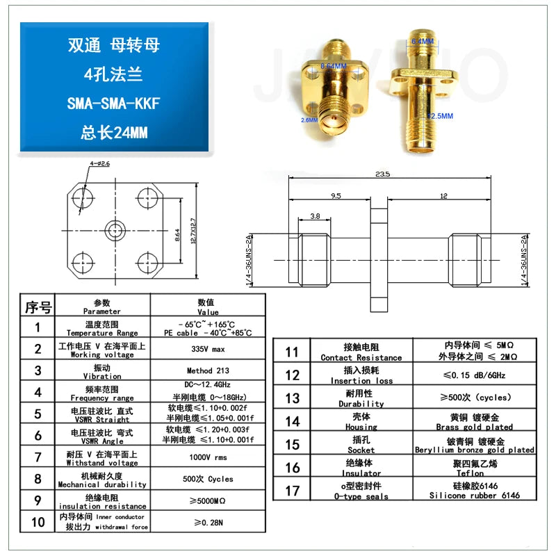 5Pcs Javino Adapter SMA / RP-SMA to SMA / RPSMA Male Plug & Female Jack Straight & Right angle RF Coaxial connector