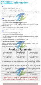 1/3PCS Hot Sale ACS712 5A 20A 30A Range Hall Current Sensors Module ACS712 Module For Arduino 5A 20A 30A