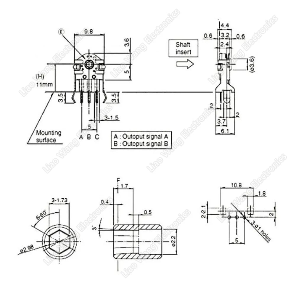10 PCS Mouse Encoder Wheel Decoder Mouse Switch Connector Repair Roller Hot 5MM 7MM 9MM 11MM 13MM