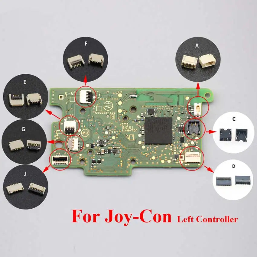 JCD 2 Piece FPC Connector For Switch NS Joy Con PCB Board Flex Cable Connector Socket Clip Spare Parts