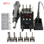 2 in 1 Soldering Station 8586  Digital Display SMD Rework Hot Air Gun Solder Iron 220V ESD Welding Desoldering Repair Tools