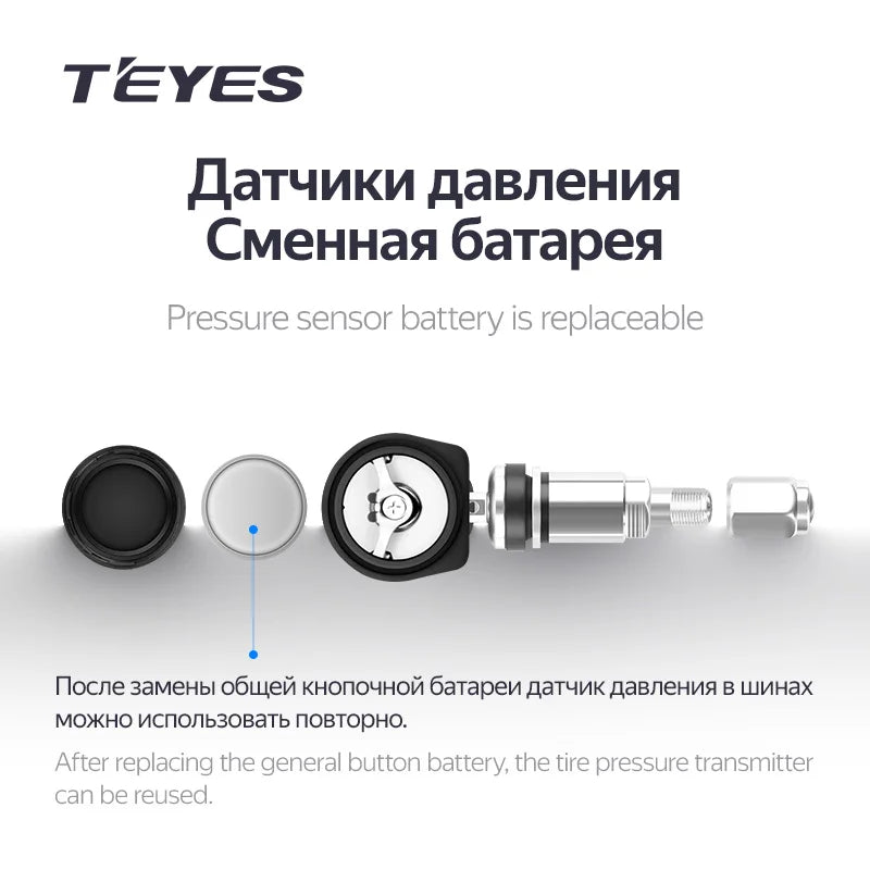 Teyes TPMS Car Auto Wireless Tire Pressure Monitoring System for Car DVD Player Navigation