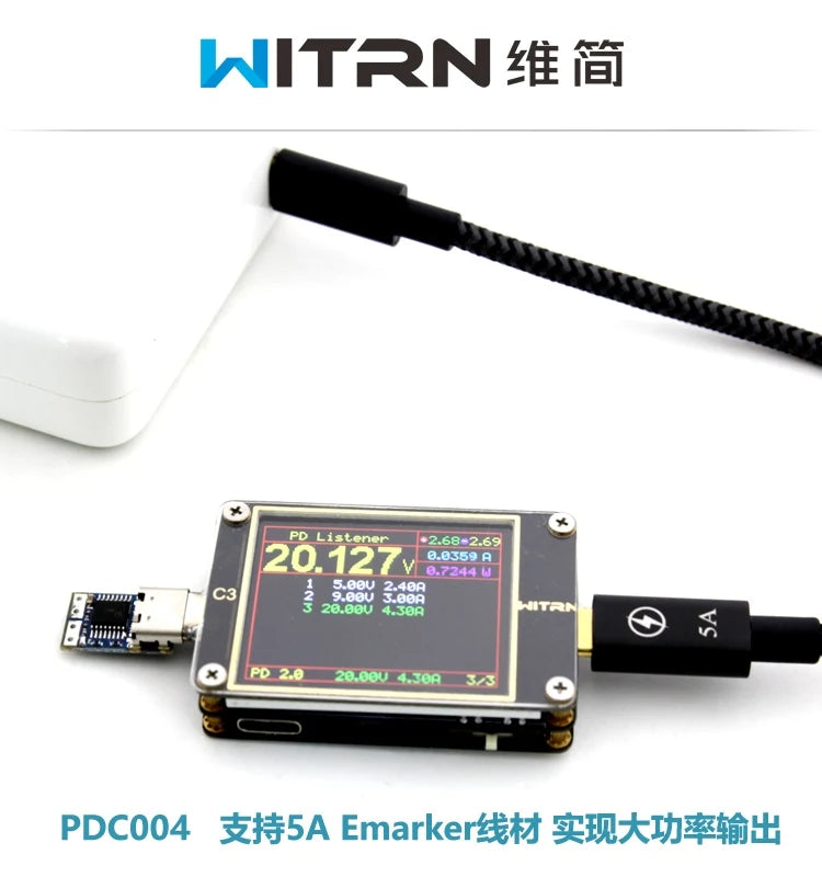 PDC004-PD PD decoy module Ip2721 PD23.0 to DC DC trigger extension cable PLR QC4 charger 9V 12V 15V 20V TYPE-C