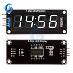 TM1637 4-Digit 7 Segments Digital LED Display Module 0.56 inch Display Tube Decimal Clock Double Dots Module Board for Arduino