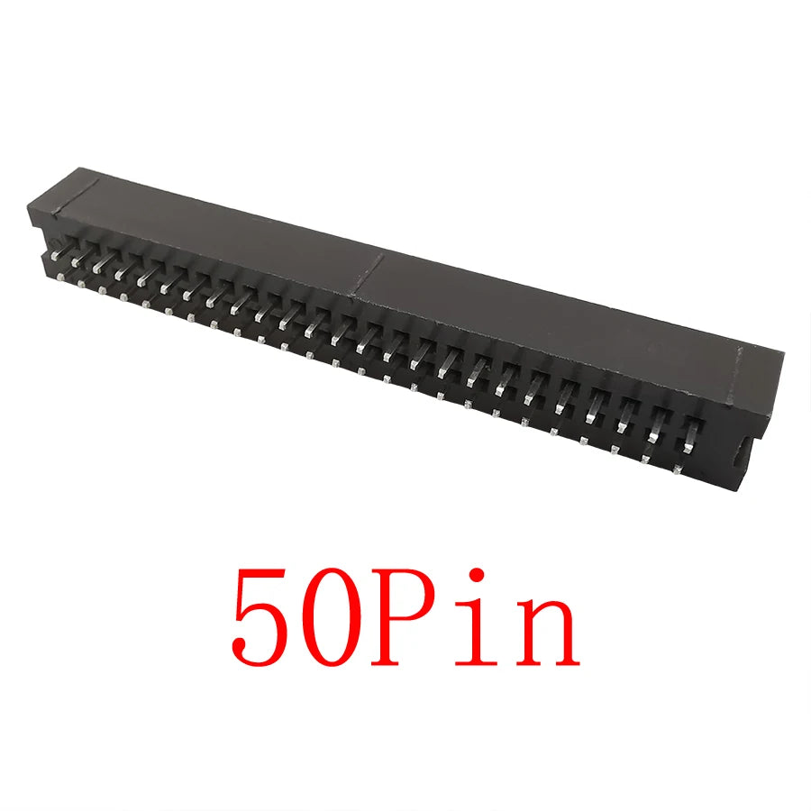 10Pcs IDC Box Header 6/8/10/12/14/16/18/20/24/26/30/34/40/50Pin Connector IDC Sockets 2.54mm Pitch Dual Row Straight DC3 Sockets