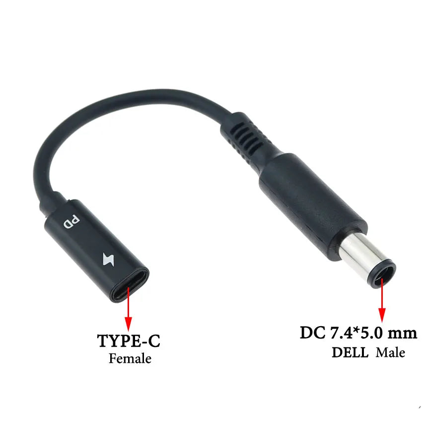 Cltgxdd USB 3.1 Type C Female to 4.0*1.35 5.5*2.5 4.5*3.0 4.0*1.7mm Male DC Plug Jack PD Power Charger Adapter Connector Cable