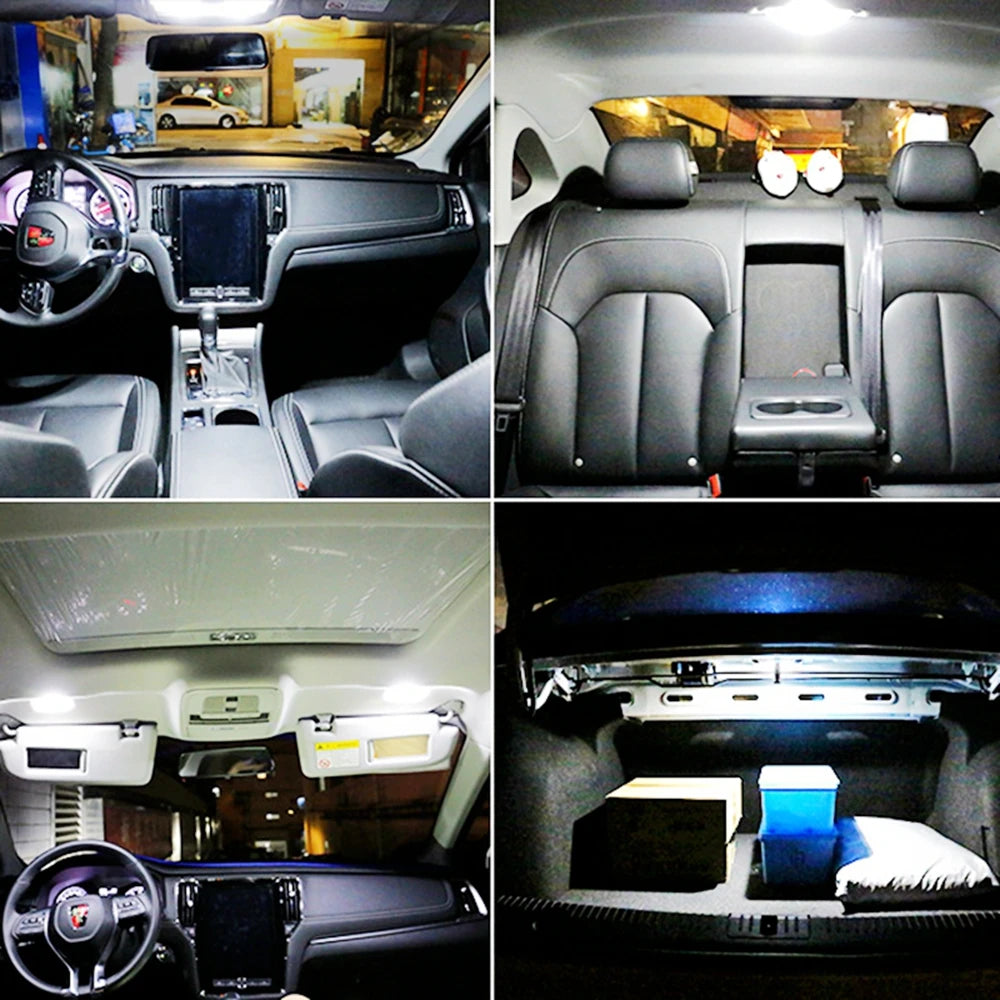 2Pcs  New T10 W5W Super Bright 3030 LED Car Interior Reading Dome Lamps Auto Luggage Compartment Light Wedge Trunk Door Bulb