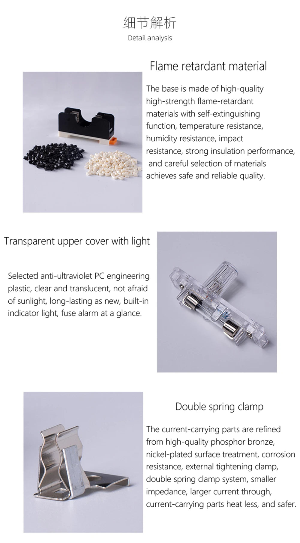 FS-101 Din Rail Mount Single Pole 6X30mm 10A Fuse Holder Glass Fuse Tube Fuse Casing Fuse socket with indicator light FuseHolder