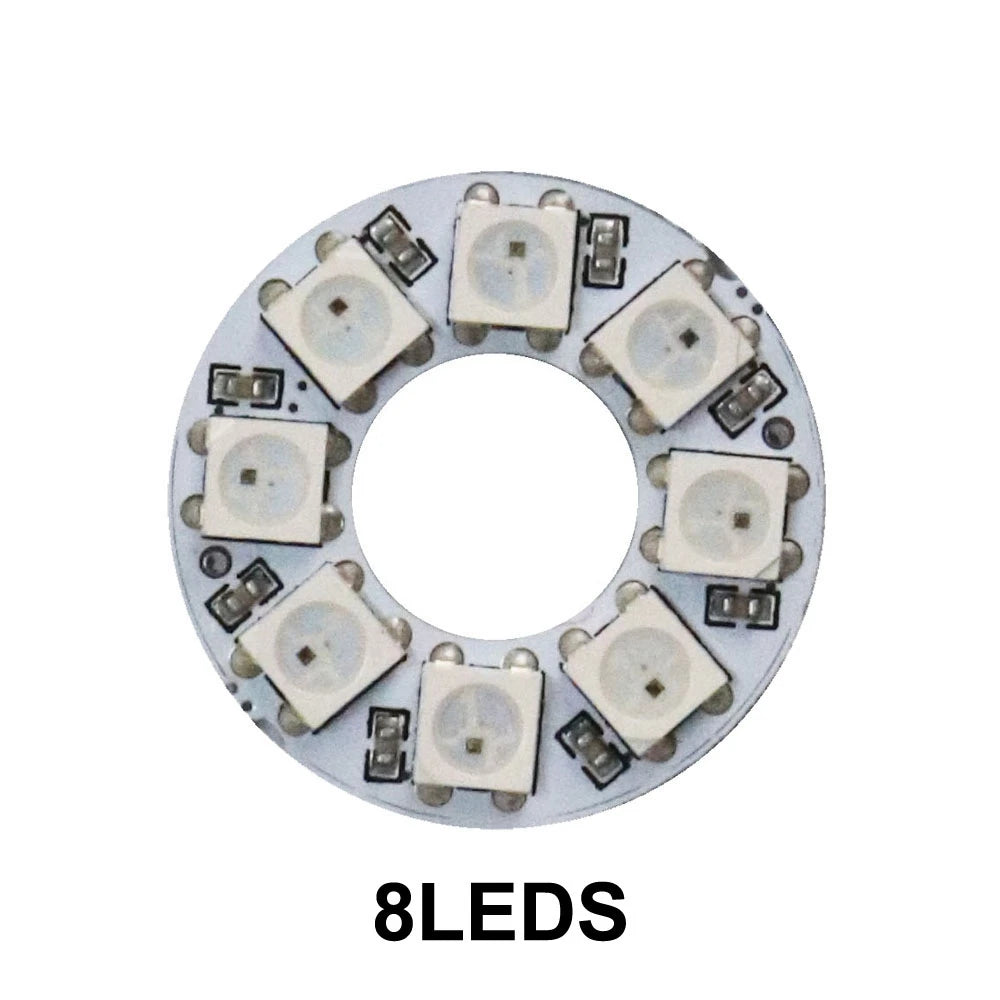 WS2812B 8/16/24/35/45 Leds Pixel Ring Addressable Led Modules WS2812 IC RGB Full Color Round Led Circle DC5V