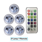 Underwater RGB Submersible Lights Wireless LED Car Interior Ambient Light Remote Control Decor Auto Roof Foot Atmosphere Lamp