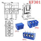 10Pcs KF128 2Pin 3Pin Screw Type PCB Terminal Block Wire Connector 2.54mm/3.5/3.96/5.0/5.08/7.5mm Straight Pin Splice Terminals