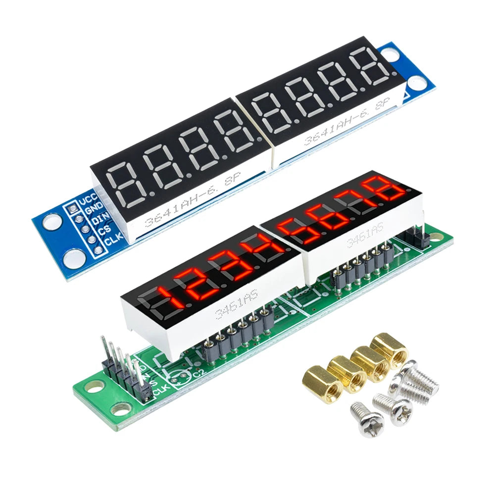 8 Digit Bit MAX7219 Digital Tube Display Module Board 7 Segment Digital LED Display 5V/3.3V Controller for Arduino 51/AVR/STM32