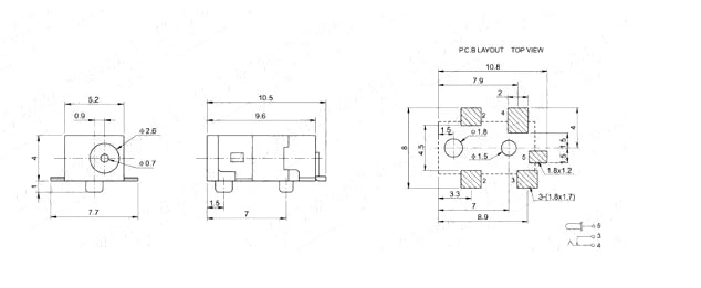 5Pcs DC Power Jack Connector 3.5×1.35mm 4.0×1.7mm Female Socket Assortment DC002 DC003 DC023 DC031 DC033