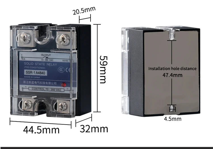 SSR-10DD 25DD 40DD 80A 100A SSR Single Phase DC Control DC 3-32VDC To 220VDC 600V 10A 25A 40A DD Solid State Relay