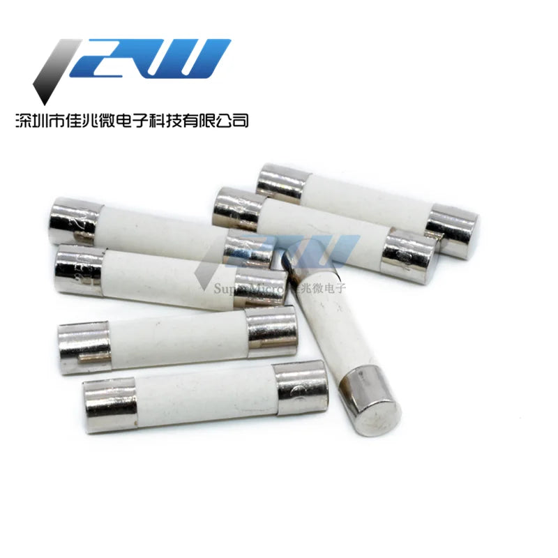 10 Pcs/Lot  Fast blow Ceramic Fuse 5mm x 20mm 6x30mm T 0.5A 1A 2A 3A 5A 6A 8A 10A 13A 15A 20A 30A 250V  Car Cigar Microwave Oven