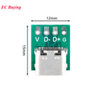 5PCS TYPE-C USB3.1 16 Pin Female to 2.54mm Type C Connector 16P Adapter Test PCB Board Plate Socket For Data Wire Cable Transfer