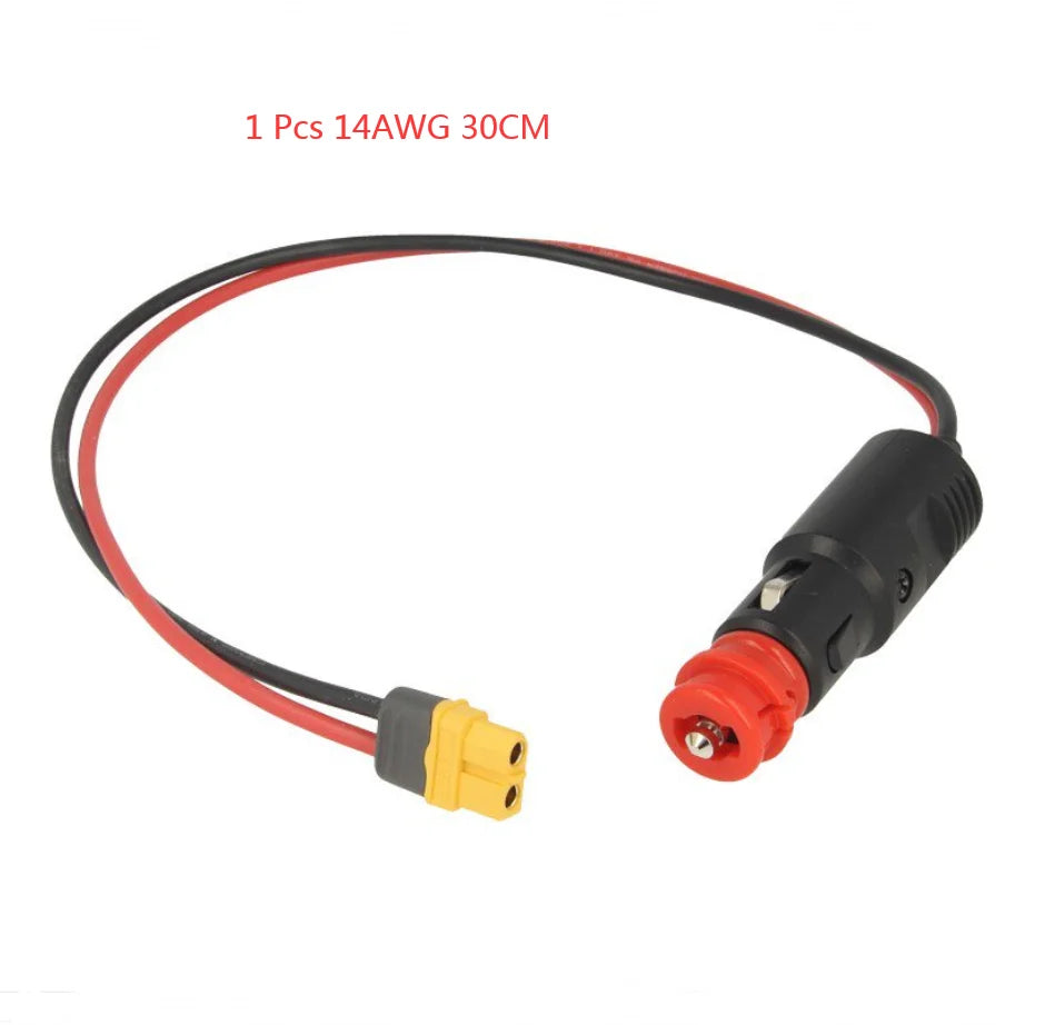 12-24V Car Cigarette Lighter Plug Male to XT60 Female Socket Connector Plug Adaptor With14AWG 20/30/50cm  Wire for RC Chargers