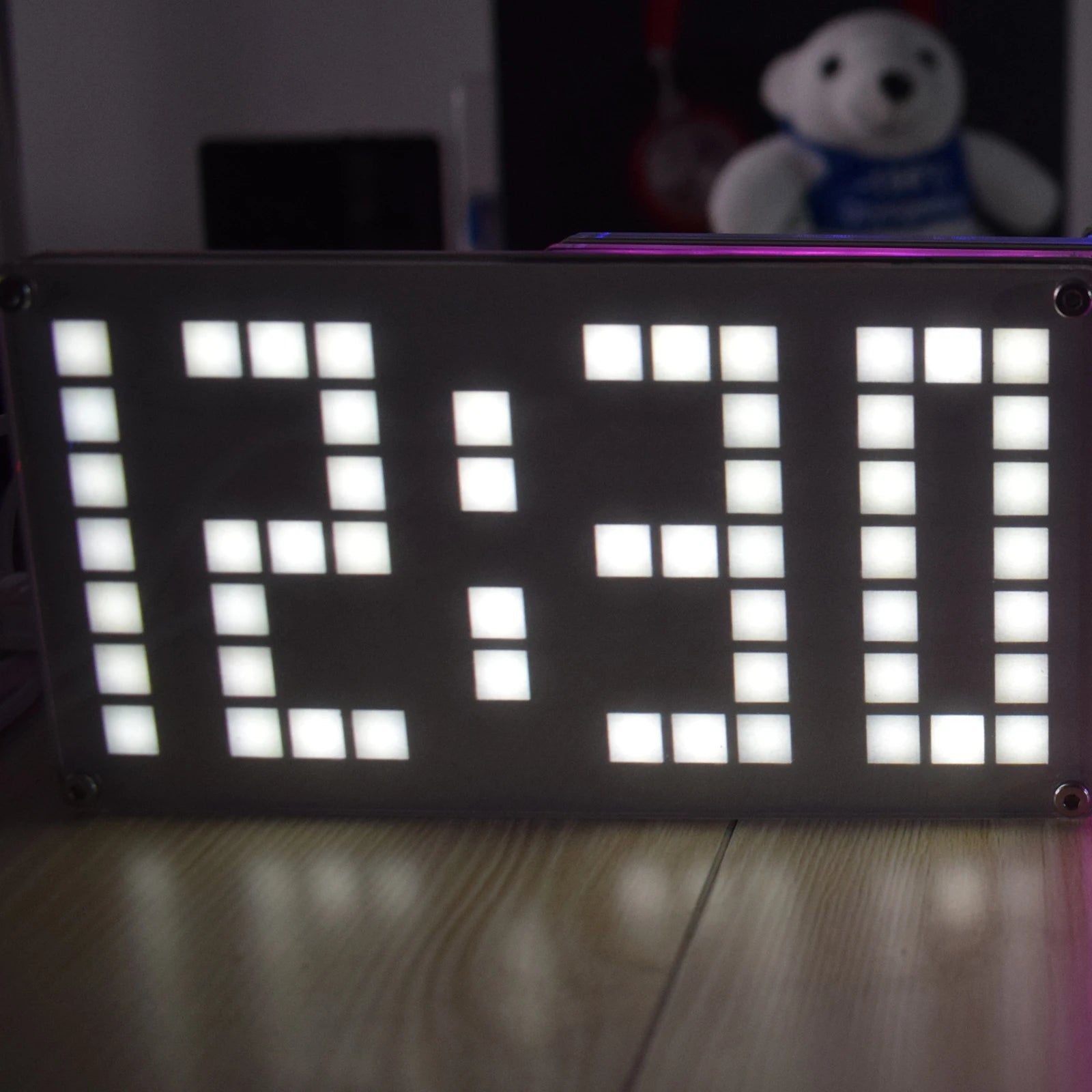 Touch Key DIY Clock DS3231 Big Size LED Dot Matrix Alarm Clock Kit