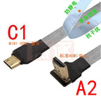 FPV Micro Mini HDTV-Male 90 Degree Connector FPC Flexible Flat HD Ribbon Cable FFC Pitch 20pin For Drone Gopro DSLR Gimbal Kit