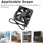 2pcs Gdstime 5V USB PC Fan 40mm 50mm 60mm 80mm 90mm 120mm 140mm for Receiver DVR Playstation Xbox Router Computer Cabinet Cooler