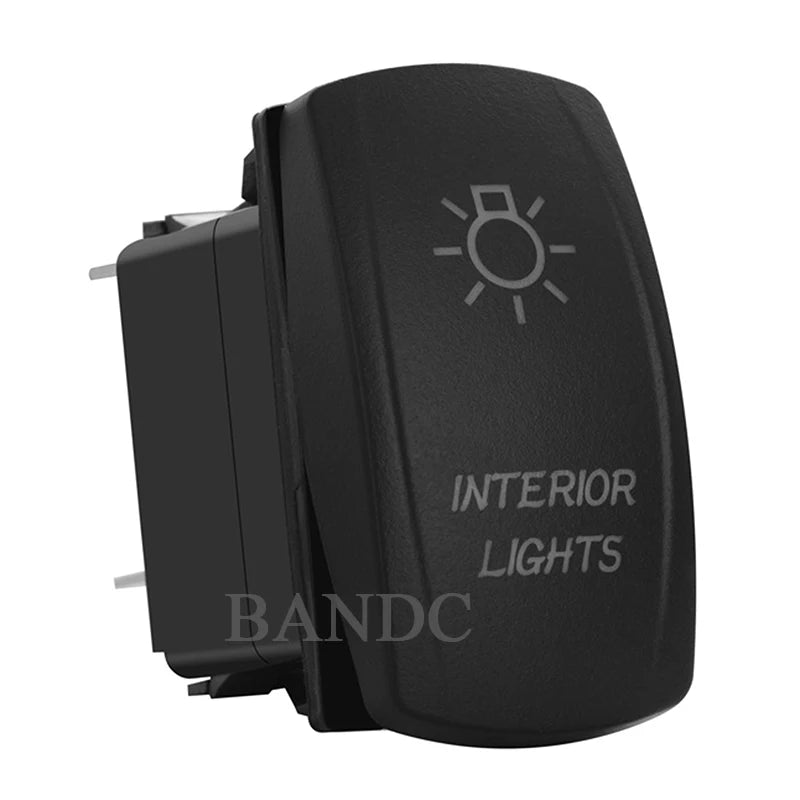 CUSTOM Dual RED Led Laser Etched Rocker Switch ON-OFF ON-OFF-ON (SPST DPDT) for ARB/Carling/NARVA 4x4 Caravan Accessories SUV