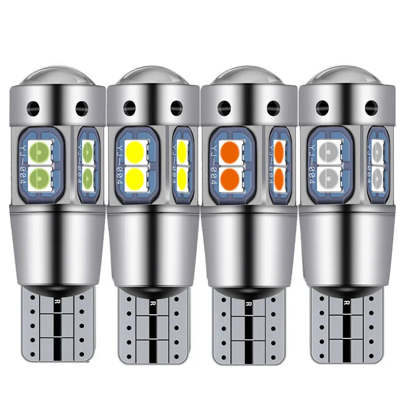 2/4PCS High Quality T10 W5W 168 192 Led Tail Light 3030 10smd 12V Auto Lamp CANBUS NO Error Car Marker Parking Bulb 6000K ASLENT